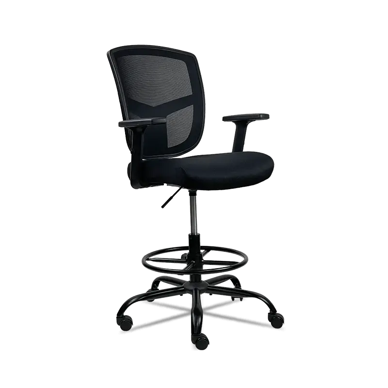 MC7803 Quick Moveable Mid-Back Mesh Office Chair with Height-Adjustable Armrests