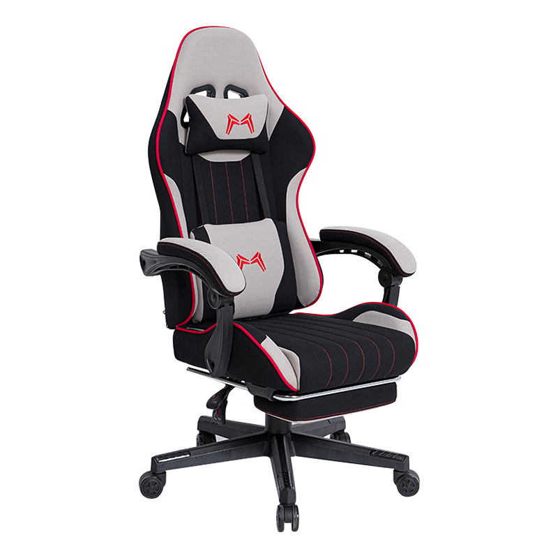 Silla gaming reclinable MC-6655B con reposapiés y soporte lumbar